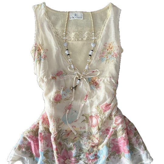 Damen Verspieltes Blumentop EB