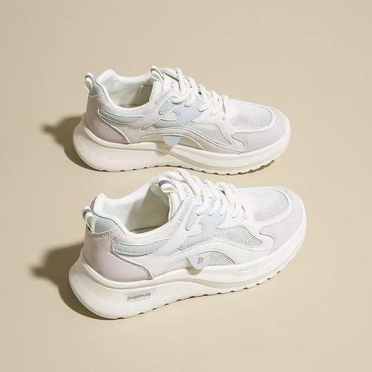 Damen Sportliche Sneakers mit atmungsaktiver Netzstruktur und rutschfester Sohle EB
