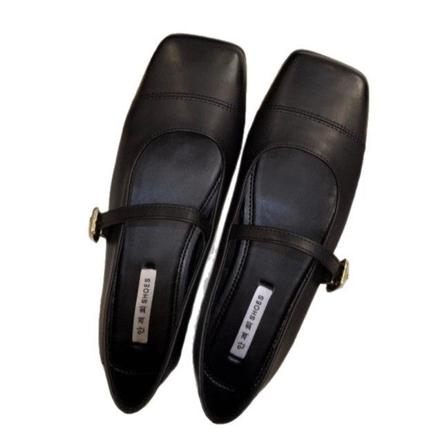 Damen elegante Mary Jane Ballerinas mit modischem Metallakzent EB
