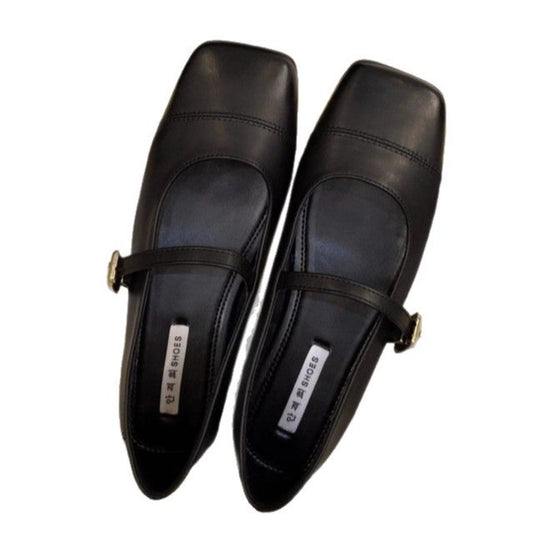 Damen elegante Mary Jane Ballerinas mit modischem Metallakzent EB