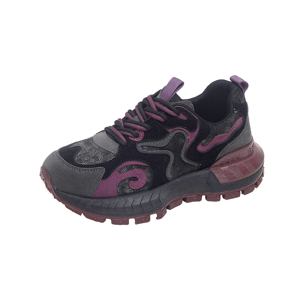 Damen sportliche Sneakers mit modernem Design und robustem Sohlenprofil EB