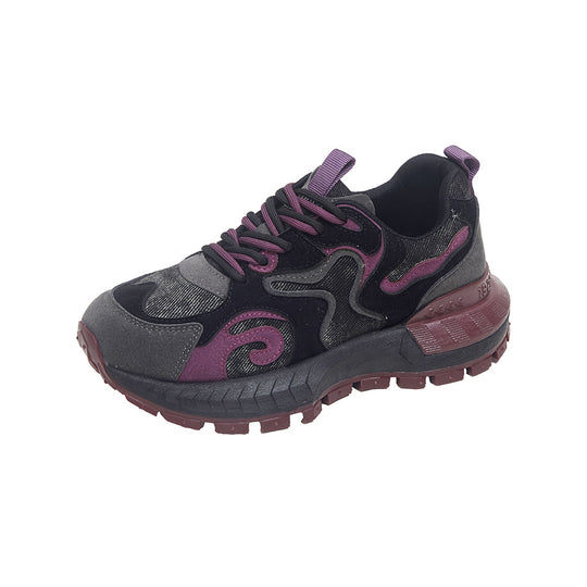 Damen sportliche Sneakers mit modernem Design und robustem Sohlenprofil EB