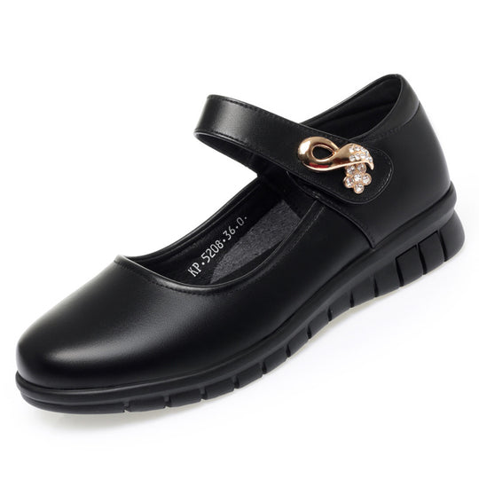 Damen Komfortable Mary Jane Ballerinas mit Schmuckdetail EB