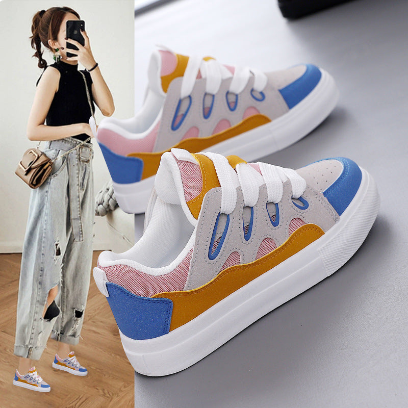 Damen modische Sneakers mit elastischen Schnürsystem und atmungsaktiver Oberfläche EB