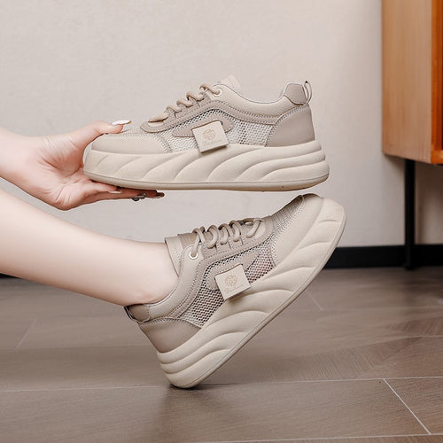 Damen modische Sneaker mit atmungsaktivem Mesh und komfortabler Sohle EB