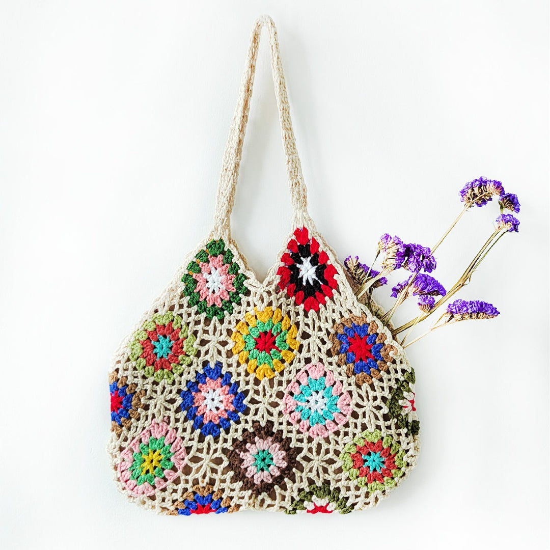 Damen Handgefertigte Häkel-Shopper-Tasche EB