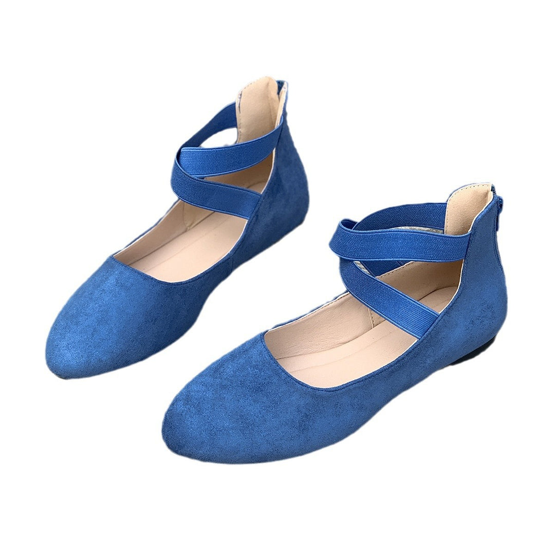 Damen Ballerinas mit elastischen Kreuzriemen EB