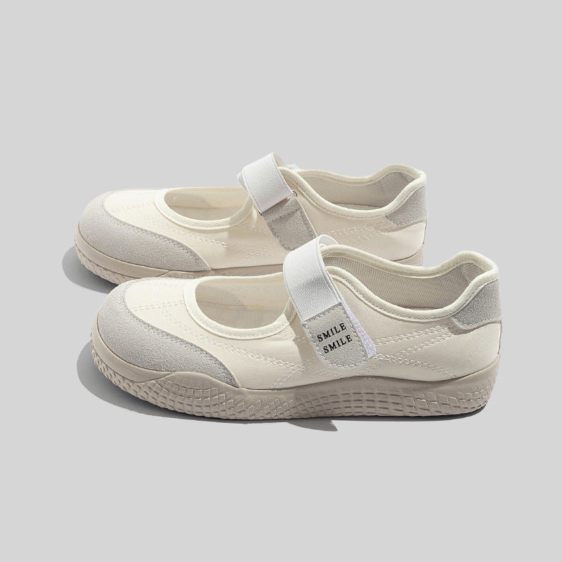 Damen Modische Freizeit-Schuhe mit Klettverschluss und ergonomischer Sohle EB