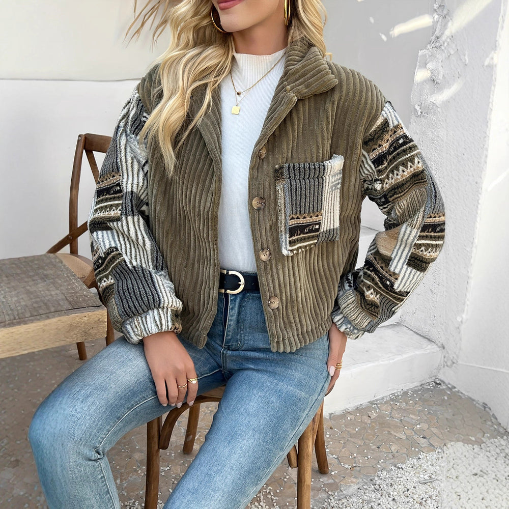Damen Layered Strickjacke EB