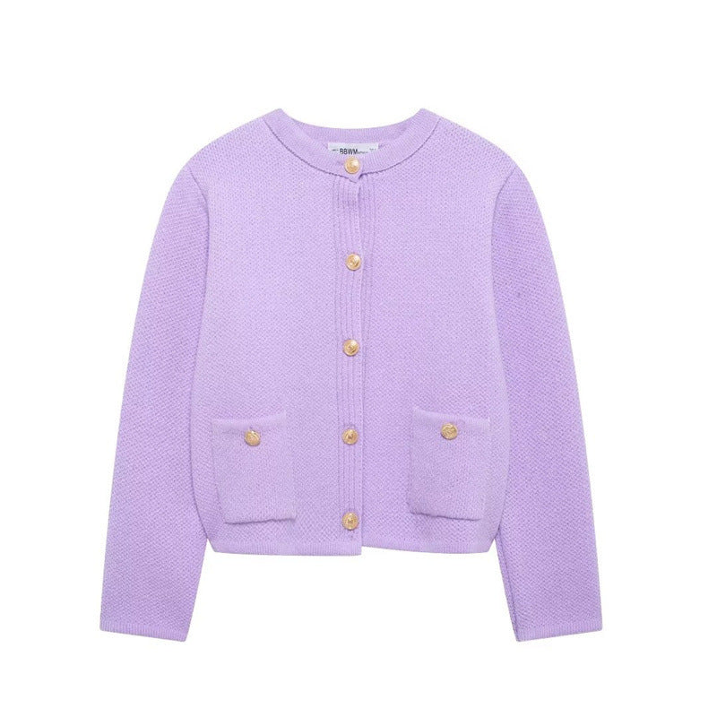 Damen Strickjacke mit eleganten Knopfdetails und praktischen Taschen EB