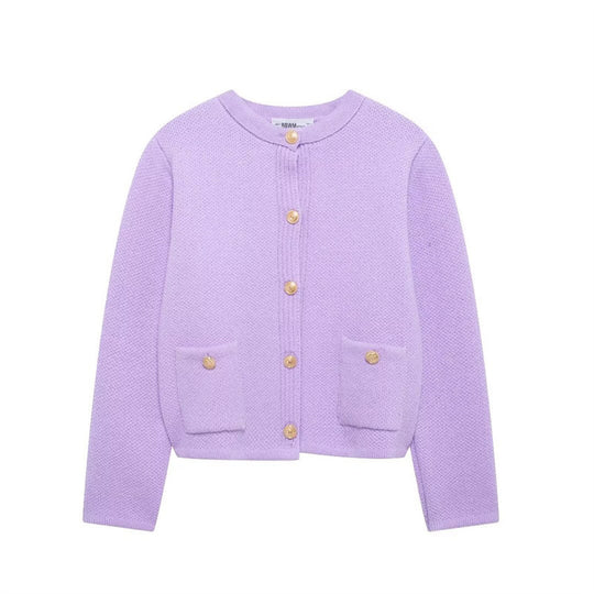 Damen Strickjacke mit eleganten Knopfdetails und praktischen Taschen EB