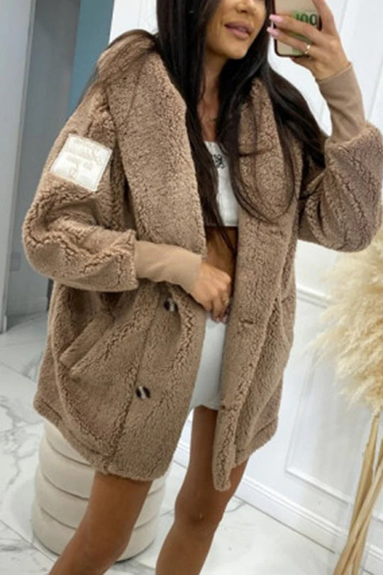 Damen Oversized Teddyjacke EB
