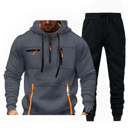 Herren multifunktionaler Kapuzenpullover und Jogginghose Kombination EB