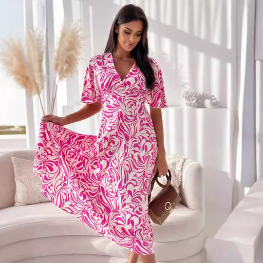 Damen Wickelkleid mit floralem Design EB