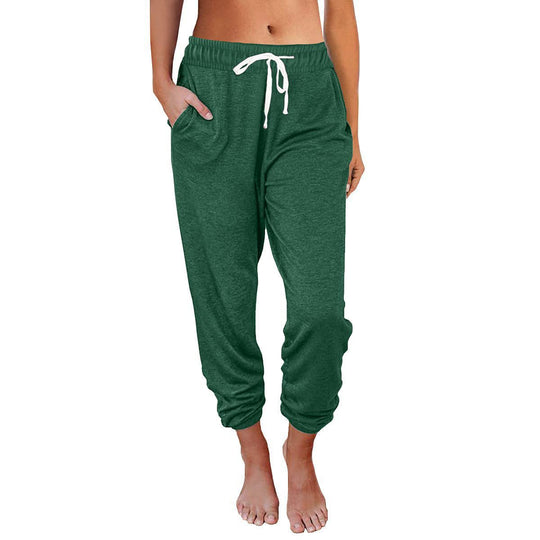 Damen bequeme Sweatpants mit Kordelzug und praktischen Taschen EB