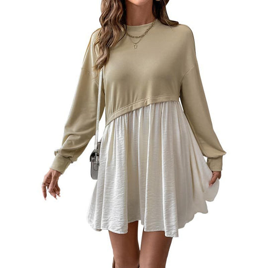 Damen Freizeitkleid mit lässigem Oberteil und fließendem Rock EB