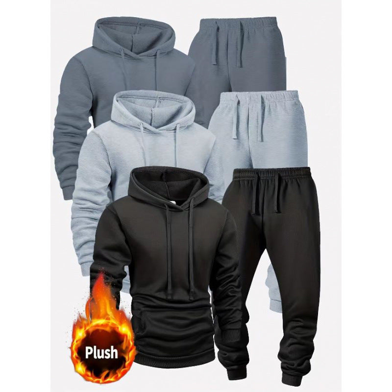 Damen Freizeit-Sweatanzug mit nach innen gefüttertem Hoodie und komfortablen Jogginghosen EB