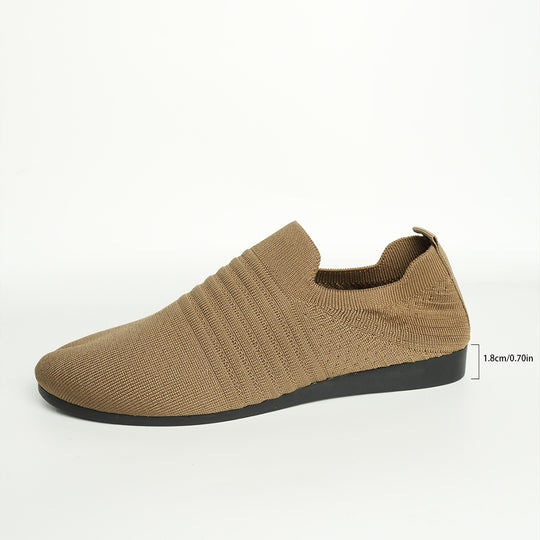Herren nan atmungsaktiver Strick-Slip-On Sneaker mit elastischem Einstieg und gepolstertem Komfortfußbett EB