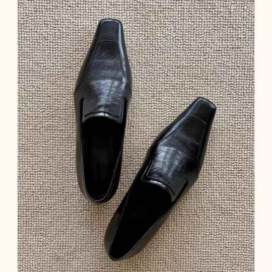 Damen edle Leder Loafers EB