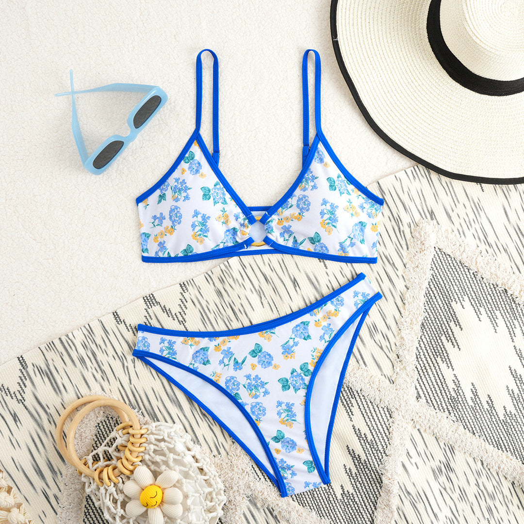 Damen Bikiniset mit verspieltem Blumendesign und komfortablem Schnitt EB