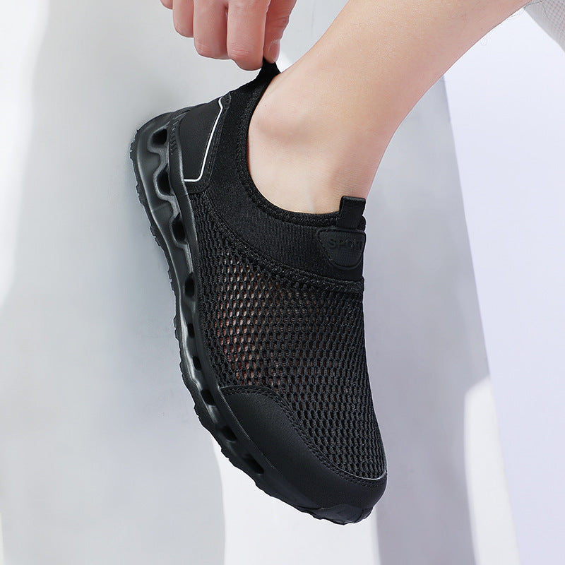 Unisex nan ultraleichter Netz-Schlupfschuh mit belüfteter Hohlkammerdämpfung EB