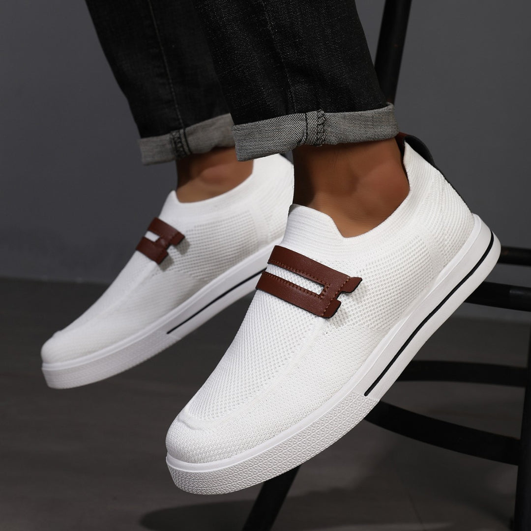 Damen Bequeme Slip-On Sneakers mit atmungsaktivem Mesh-Obermaterial und rutschfester Sohle EB