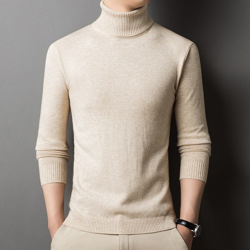 Herren figurbetonter Pullover mit Rollkragen EB