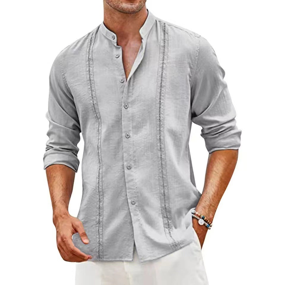 Herren lässige Leinenbluse EB