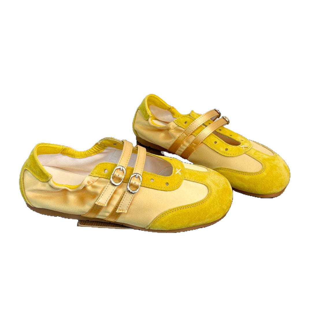 Damen elegante Schnürschuhe mit modischen Doppelriemen EB