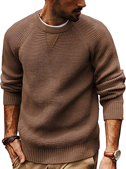 Herren strukturiertes Pullover mit lässigem Schnitt EB