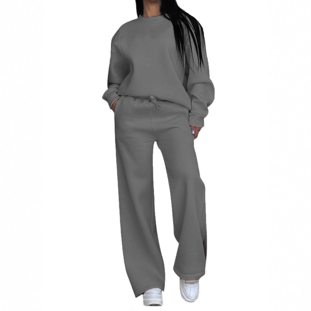 Damen nan lässiges Oversize Sweatshirt und weite Jogginghose Set EB