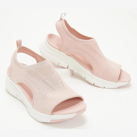 Damen Atmungsaktive Freizeitsandalen mit elastischer Strickoberfläche EB