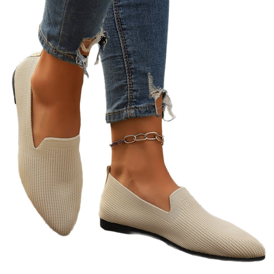 Damen Bequeme Slip-On Schuhe mit atmungsaktivem Gewebe EB
