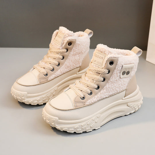 Damen High-Top Sneakers mit warmem Fleece-Futter und rutschfester Sohle EB