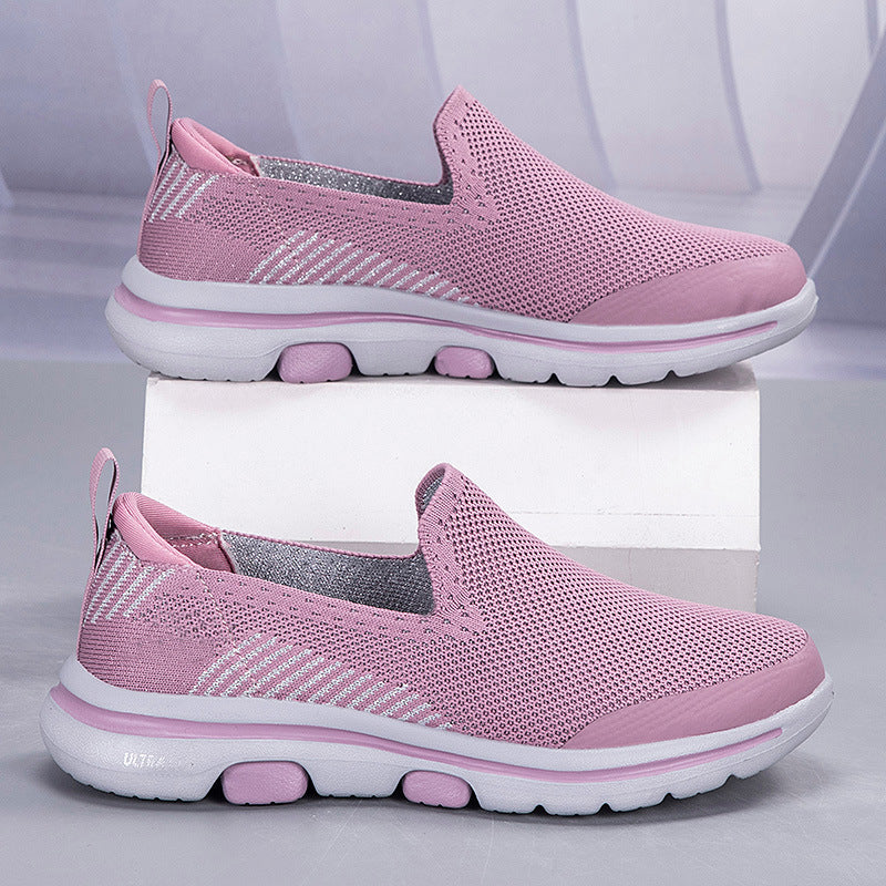 Damen Atmungsaktive Slip-On Sneakers mit elastischem Aufbau EB