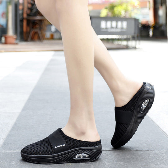 Damen Atmungsaktive Slip-On Schuhe mit elastischem Riemen EB