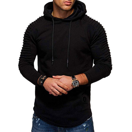 Herren modernes Kapuzenshirt mit strukturierten Ärmeln und trendigem Design EB
