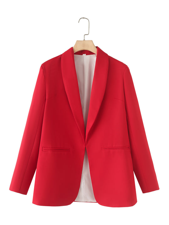 Damen eleganter Blazer mit modernem Schnitt und praktischen Taschen EB
