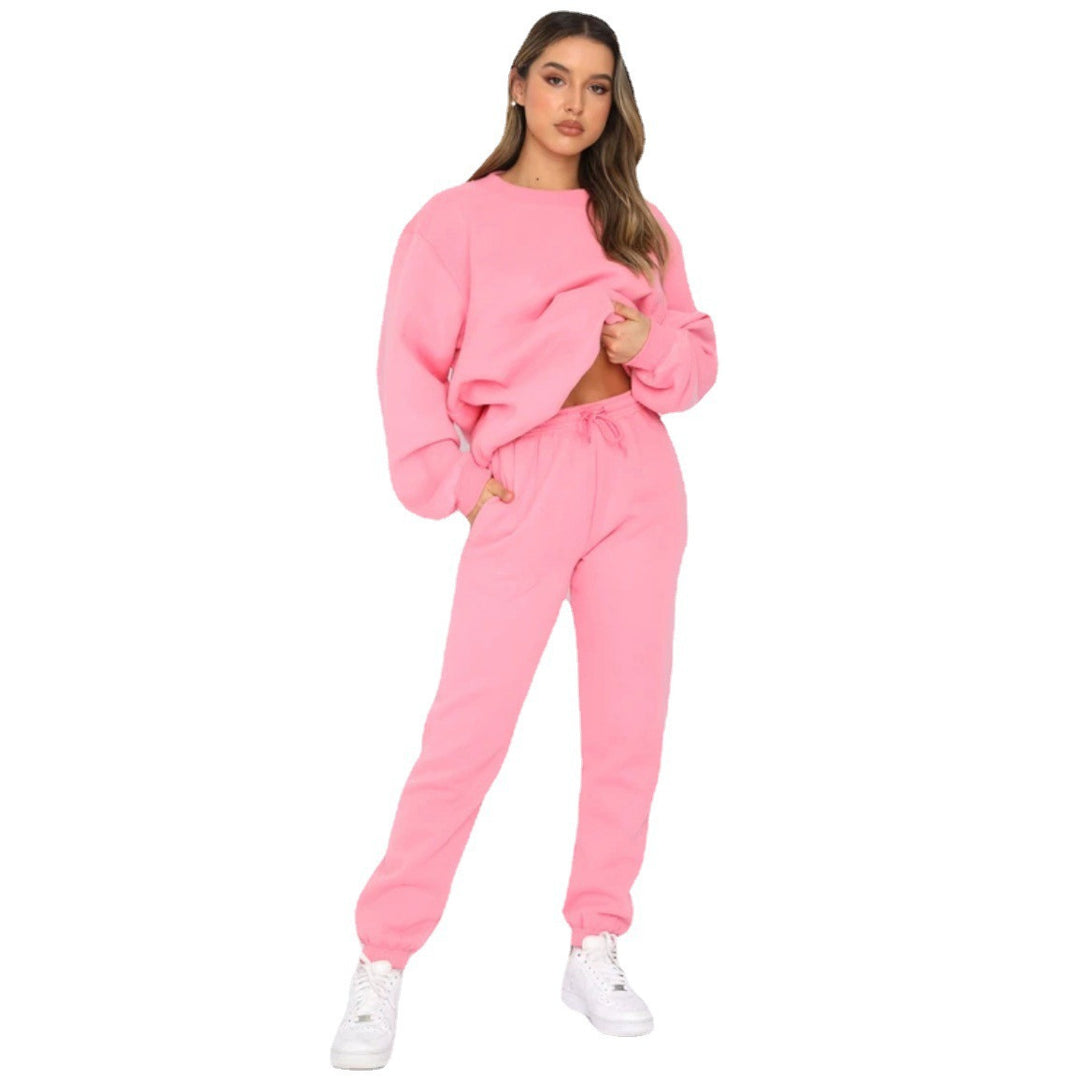 Damen bequeme Sweatshirt und Jogginghose Freizeitanzug EB