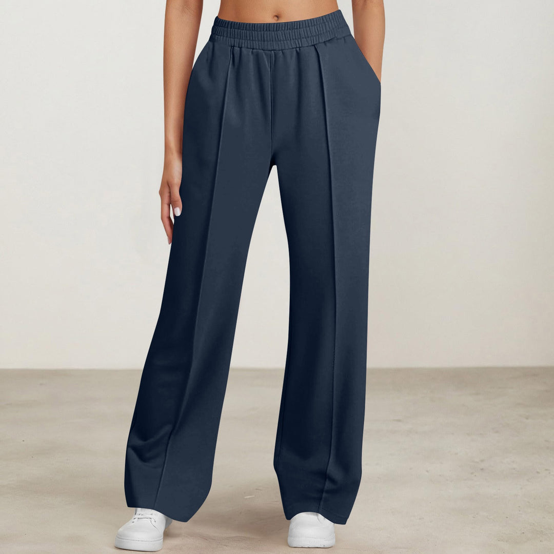 Damen nan elegante Bundfalten-Hose mit hohem Komfortbund, Bügelfalte und seitlichen Eingrifftaschen EB