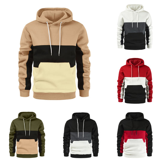Herren Kapuzenpullover mit modischem Farbblockdesign EB