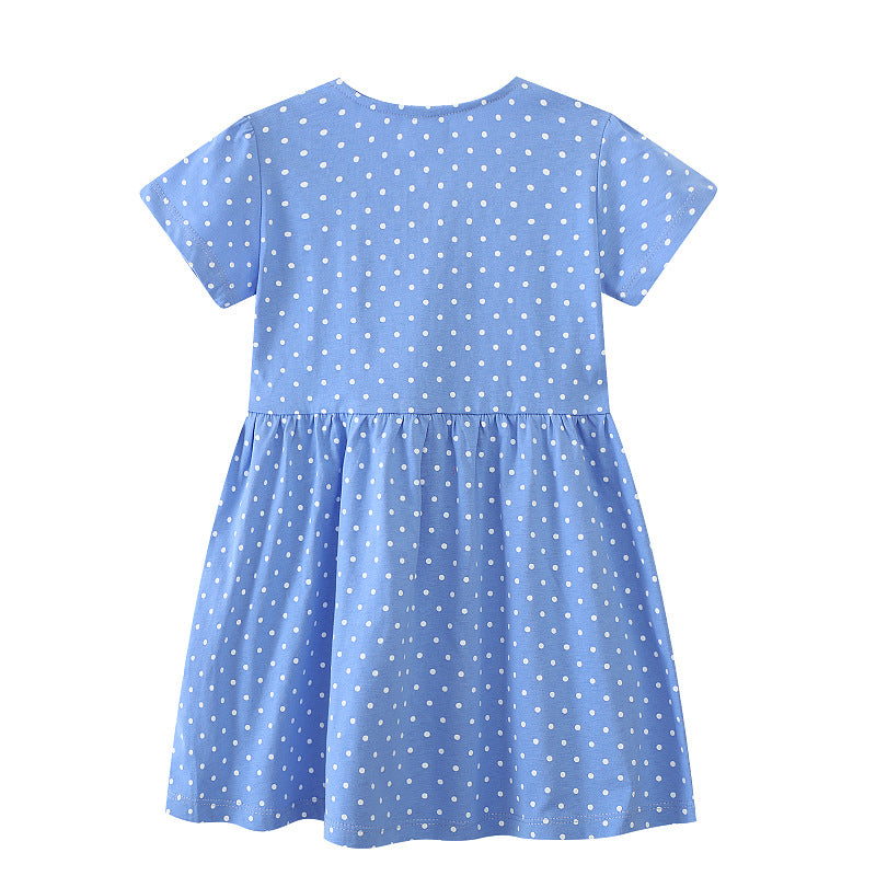 Mädchen Sommerkleid mit verspieltem Schwanenmotiv EB
