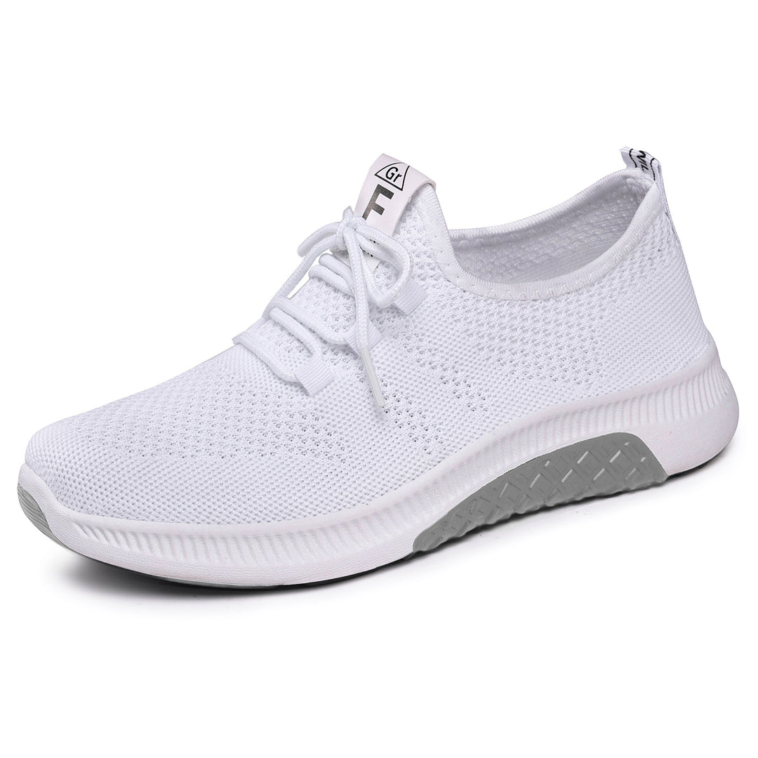 Damen Bequeme und atmungsaktive Sneakers mit elastischen Schnürsystem EB