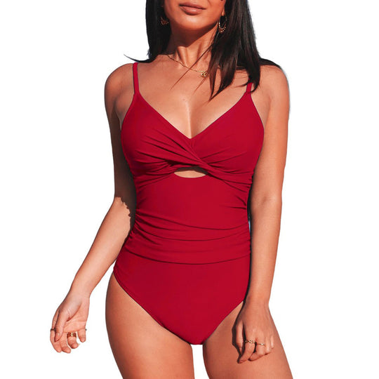Damen Eleganter Einteiler-Badeanzug mit modischem Cut-Out EB