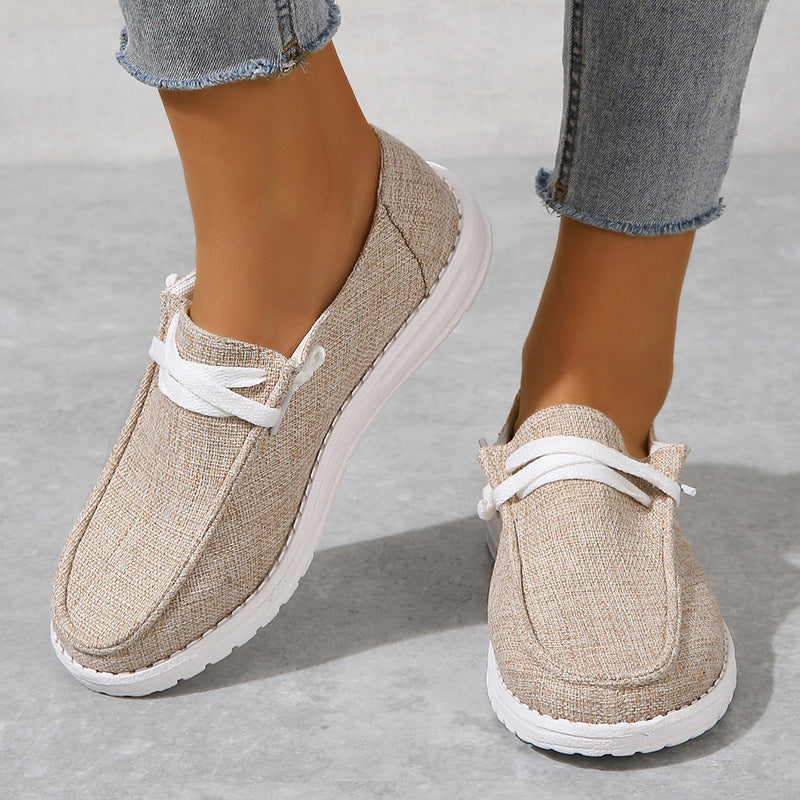 Damen Bequeme Slip-On Schuhe mit atmungsaktivem Obermaterial EB