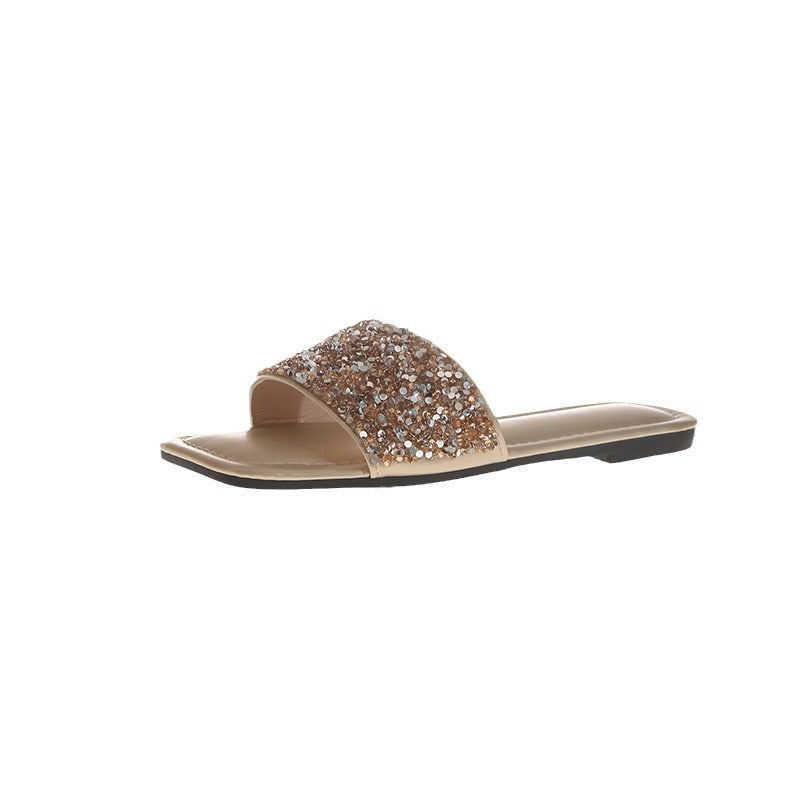 Damen Glitzernde Riemchen-Pantoletten EB