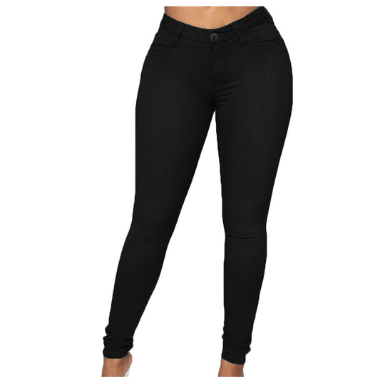 Damen nan hochgeschnittene Sculpt-Skinny-Jeans mit formendem Stretchbund und klassischem Five‑Pocket‑Schnitt EB