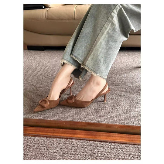 Damen elegante Slingback Pumps mit modernem Riemendesign EB