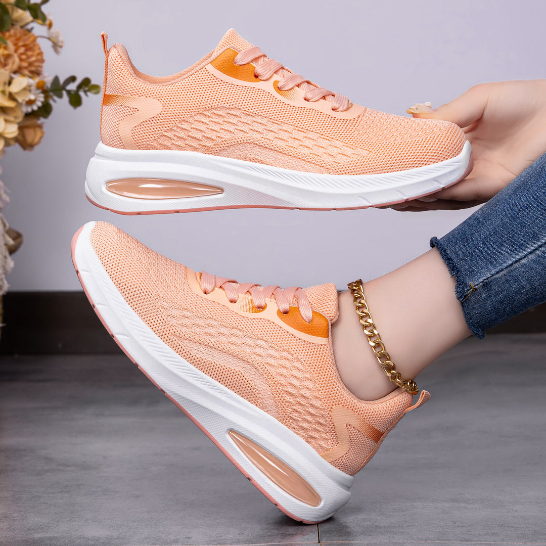 Damen Sportliche Laufschuhe mit atmungsaktivem Mesh-Obermaterial und dämpfender Sohle EB