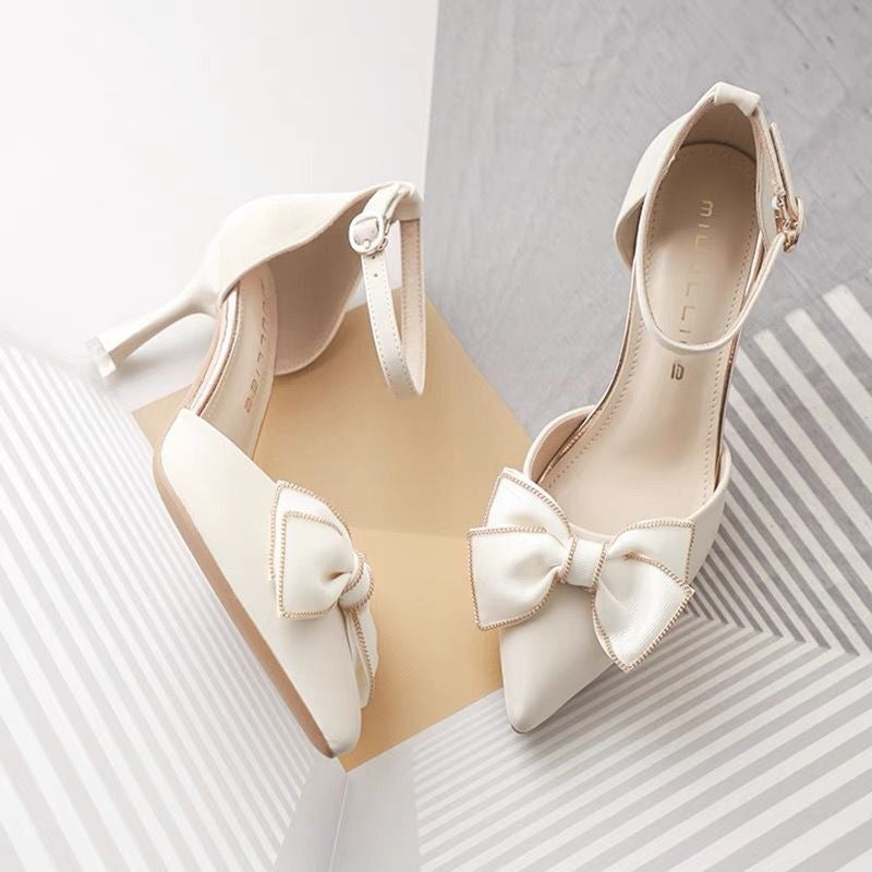 Damen Elegante Pumps mit verspieltem Schleifendetail EB